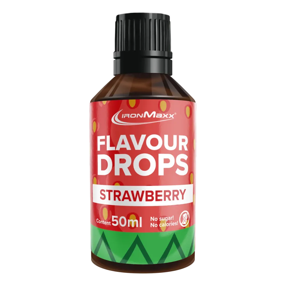 IronMaxx Flavour Drops Erdbeere 50ml zuckerfrei vegan