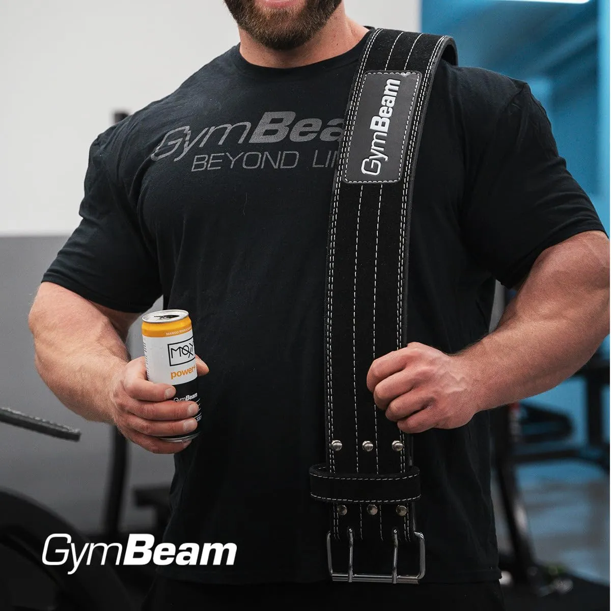 GymBeam Arnold Fitnessgürtel Gewichthebergürtel Leder XS