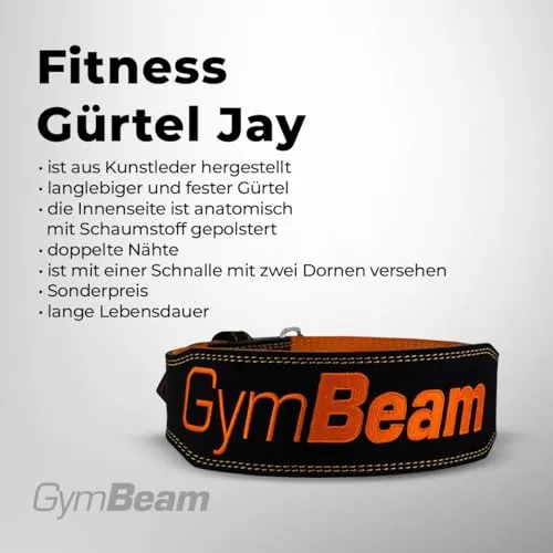 GymBeam Jay Fitnessgürtel XXL Kunstleder gepolstert