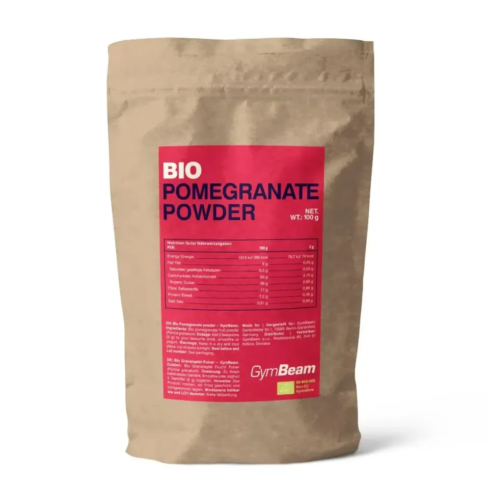 GymBeam BIO Granatapfelpulver 100g vegan ohne Zusätze