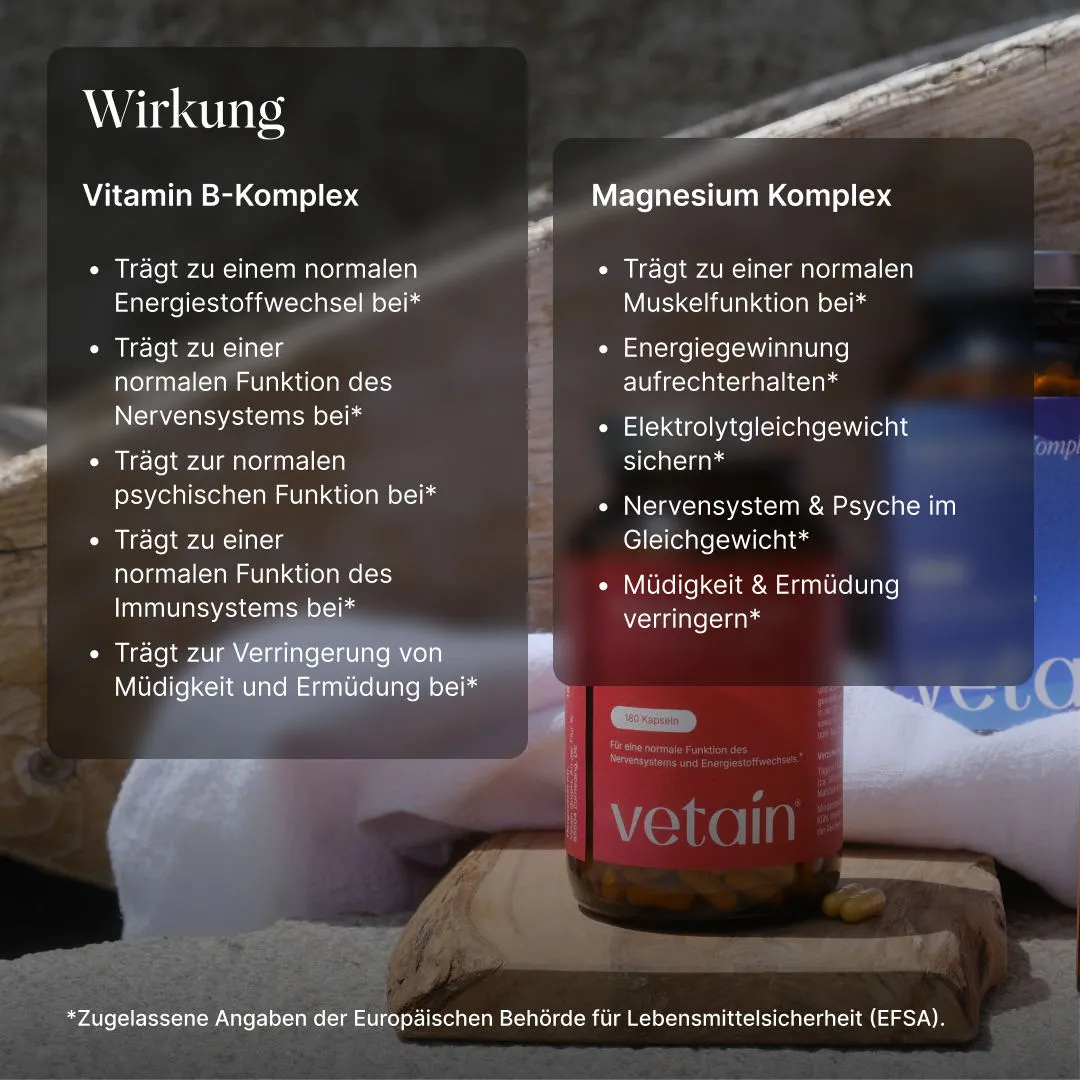 VETAIN Vital Bundle Magnesium Vitamin B Komplex Kapseln eBook