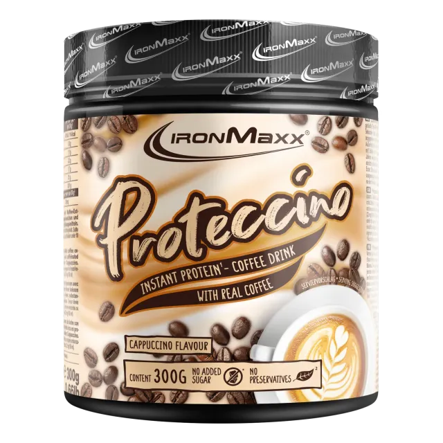 IronMaxx Proteccino Cappuccino Proteinpulver 300g mit Koffein