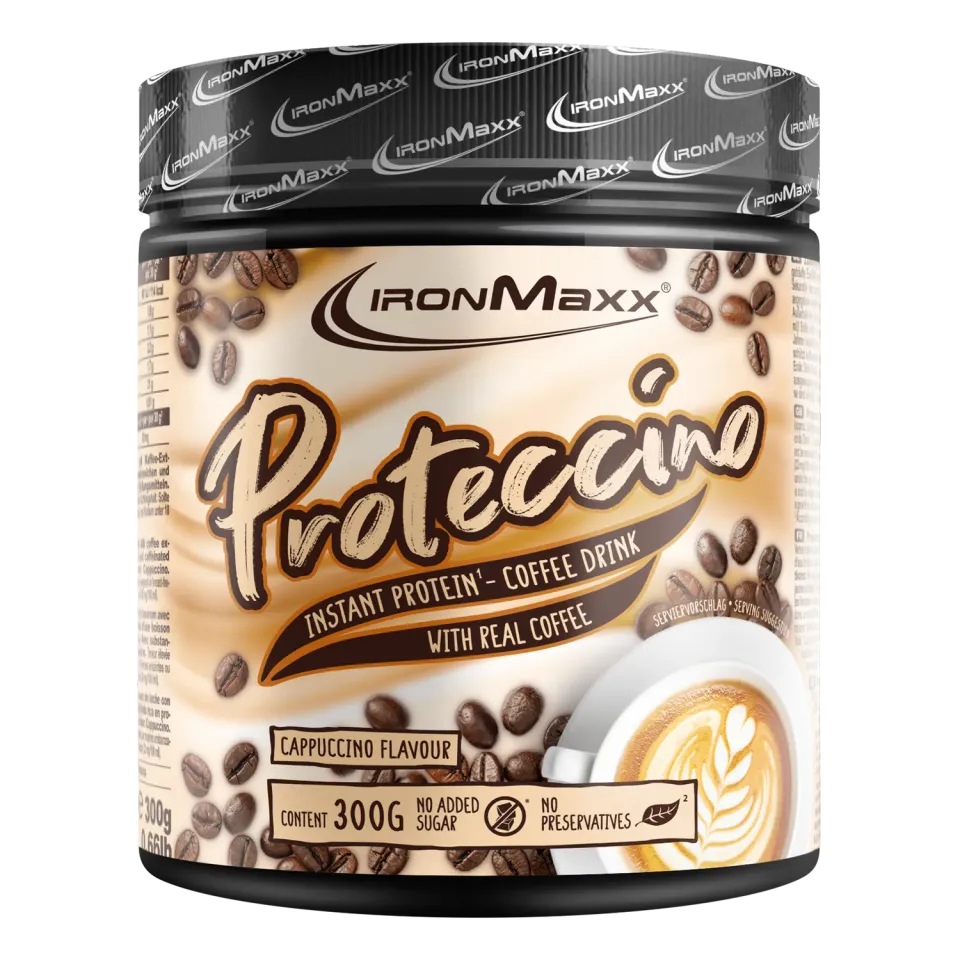 IronMaxx Proteccino Cappuccino Proteinpulver 300g mit Koffein