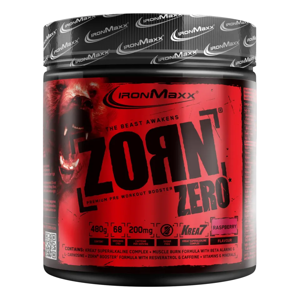 IronMaxx Zorn Pre-Workout Booster Himbeere 480g zuckerfrei
