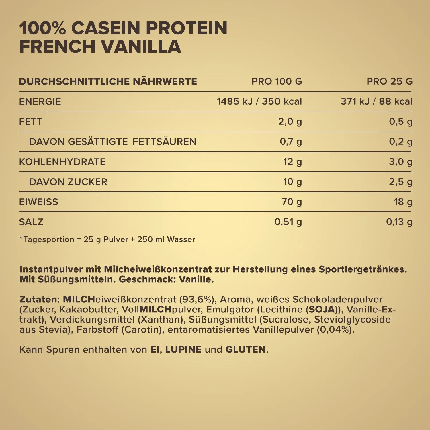 IronMaxx 100% Casein Protein Pulver 2000g Vanille