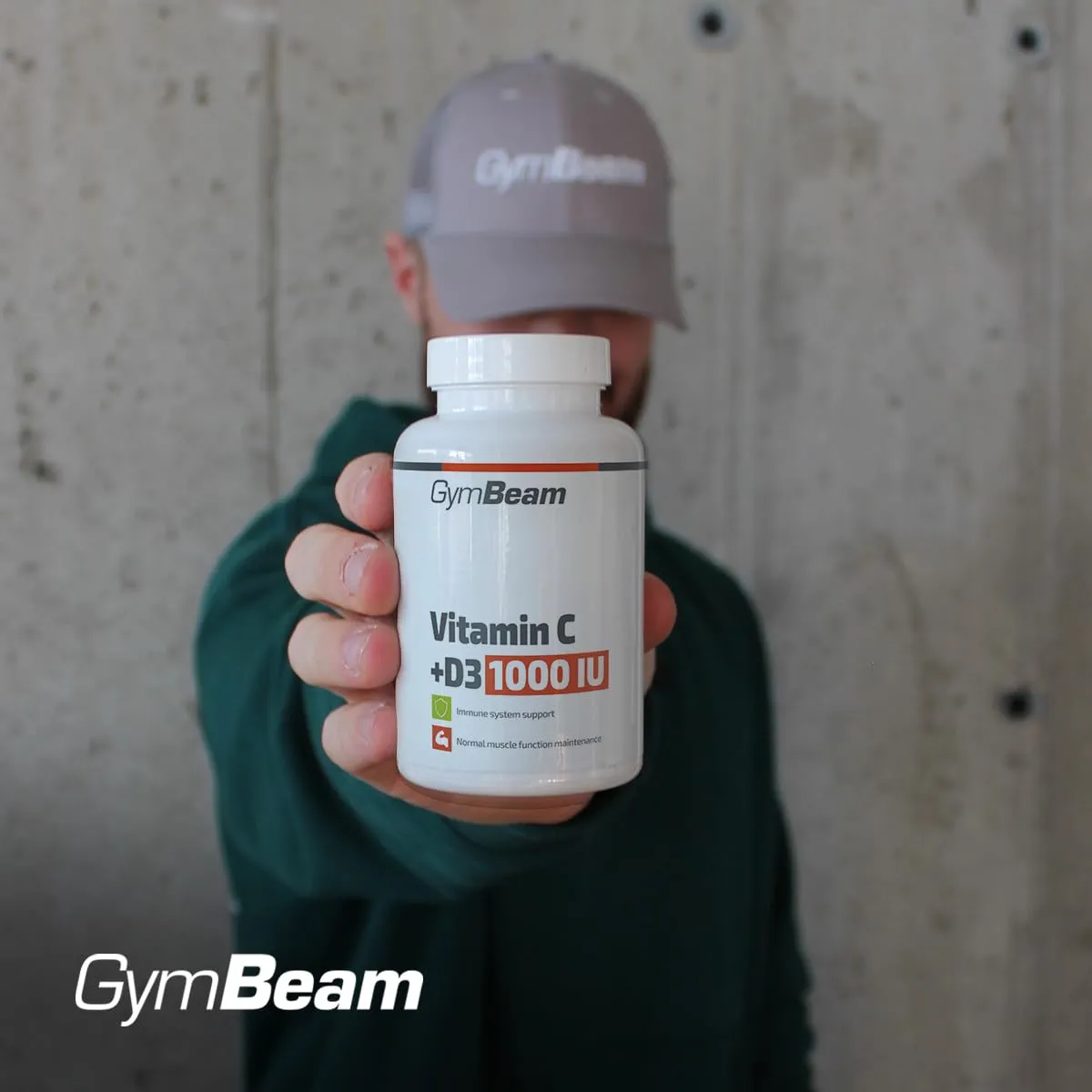 GymBeam Vitamin C + D3 1000 IU Tabletten 90 Tabs