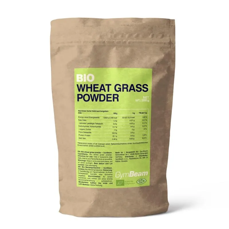GymBeam BIO Weizengras Pulver 200g vegan