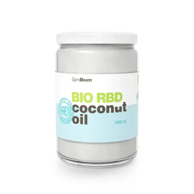 GymBeam Bio RBD Kokosnussöl 500 ml neutral hoher Rauchpunkt