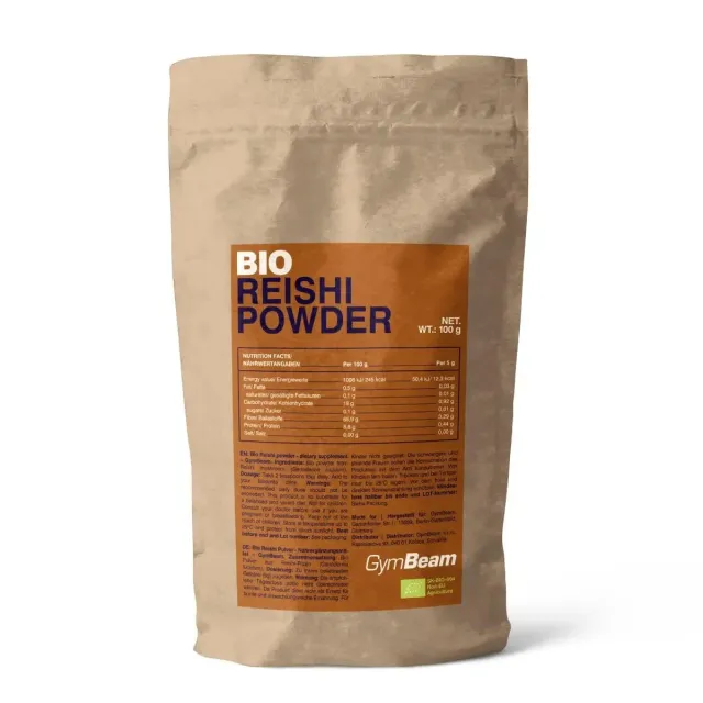 GymBeam Bio-Reishi Pulver 100 g Ganoderma lucidum