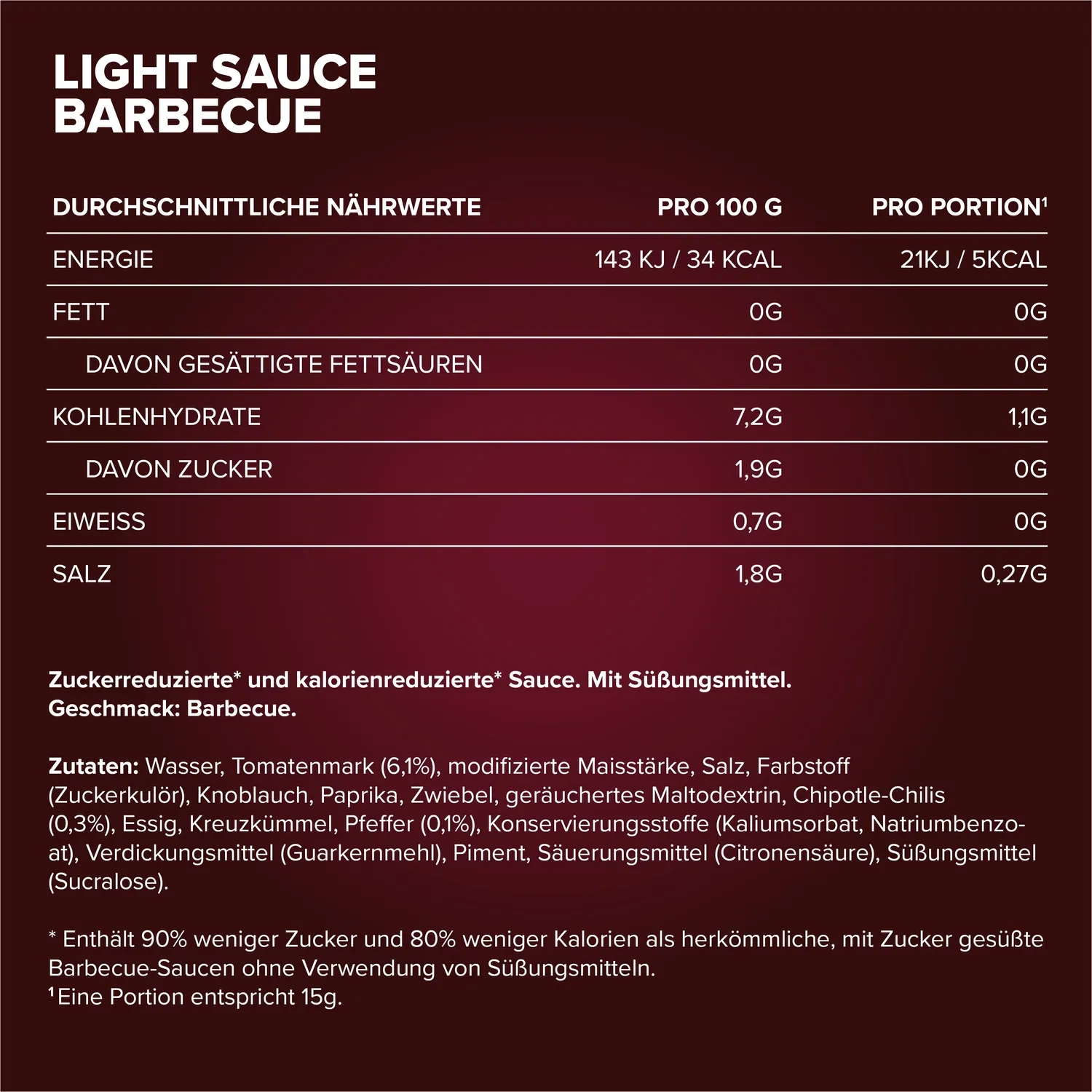 IronMaxx SqueeZero Light Sauce Smoky BBQ 285ml kalorienarm