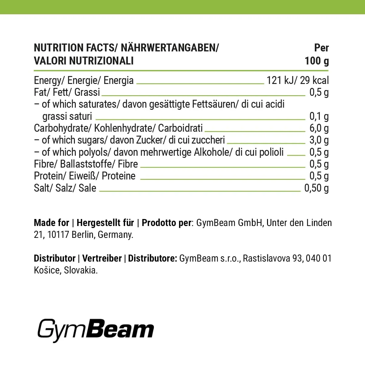 GymBeam Jammy Spread Aufstrich 220 g Apfel zuckerfrei