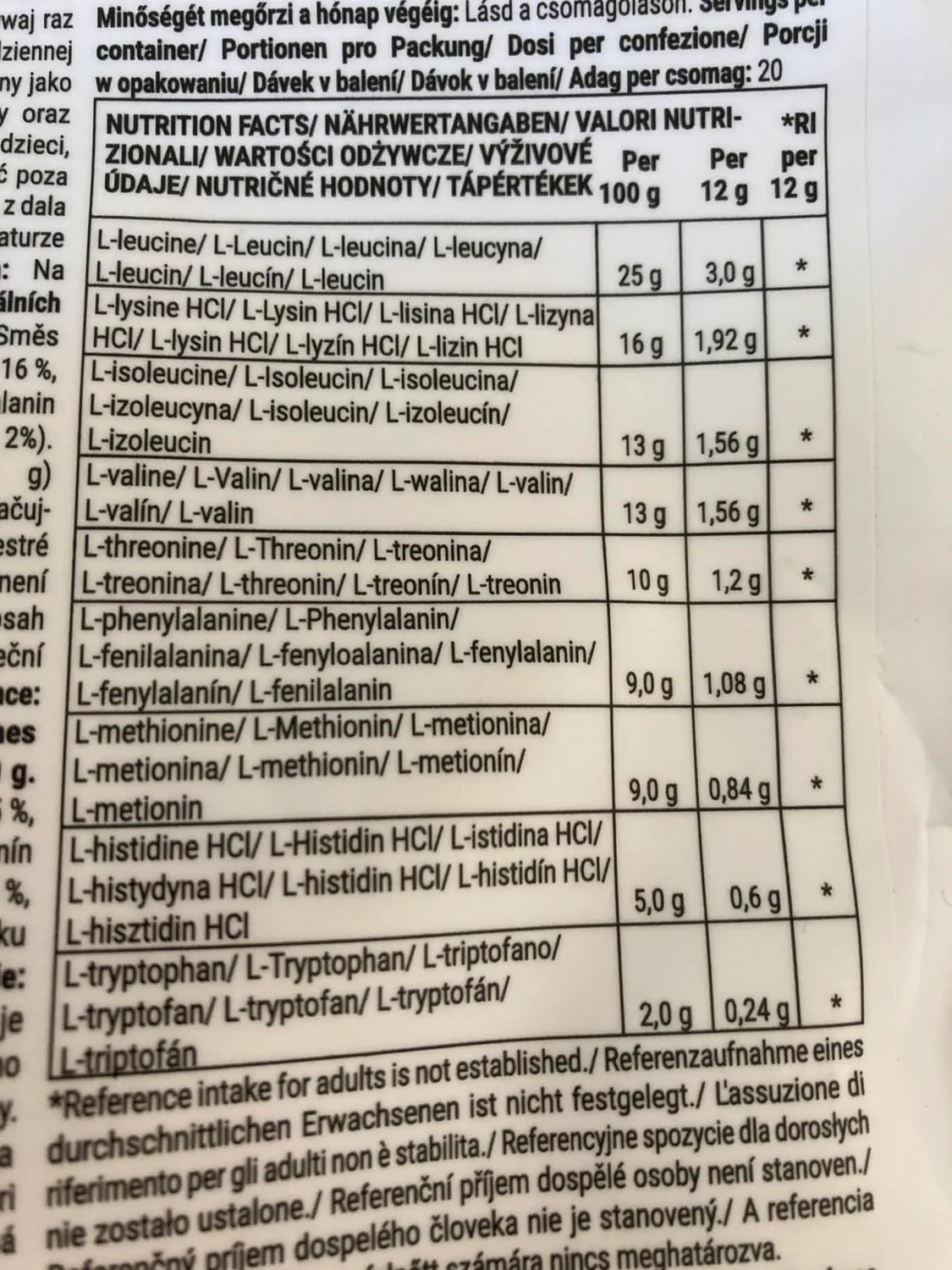 GymBeam EAA Pulver Aminosäuren 250 g neutral ohne Geschmack