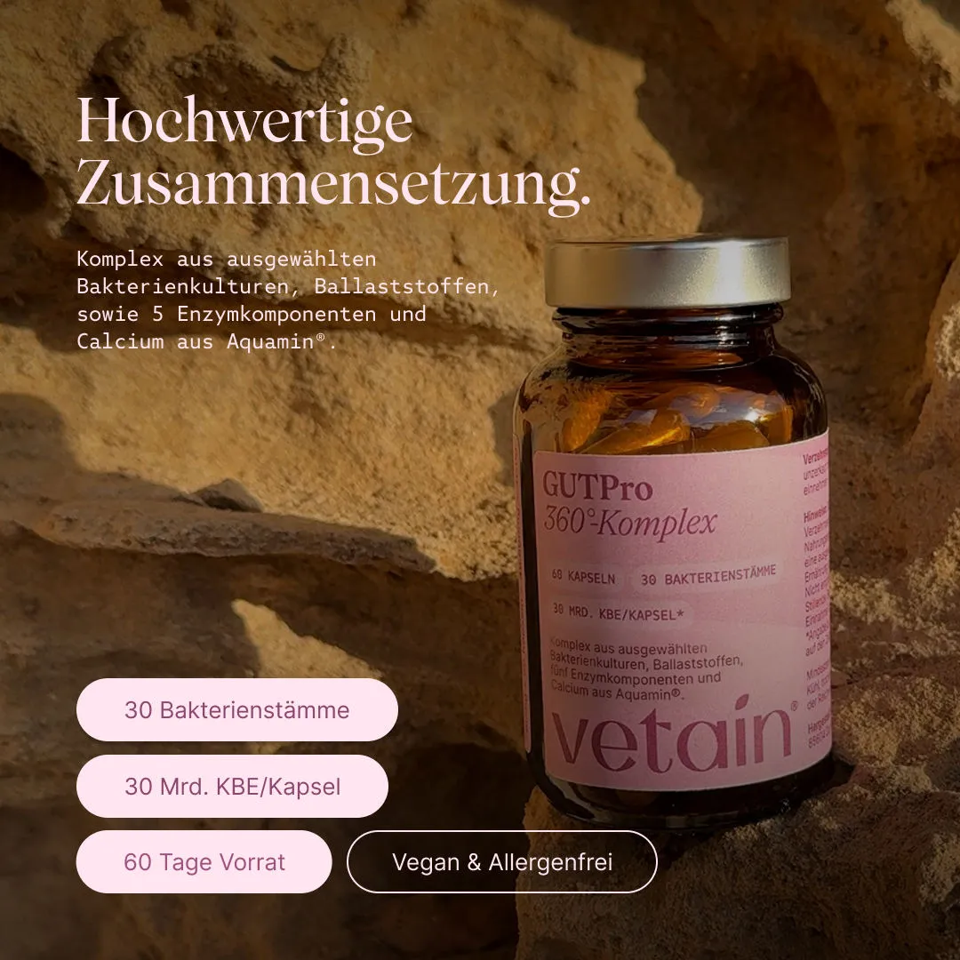 VETAIN GUTPro 360 Komplex Anti-Bloating Kapseln 60 Stück