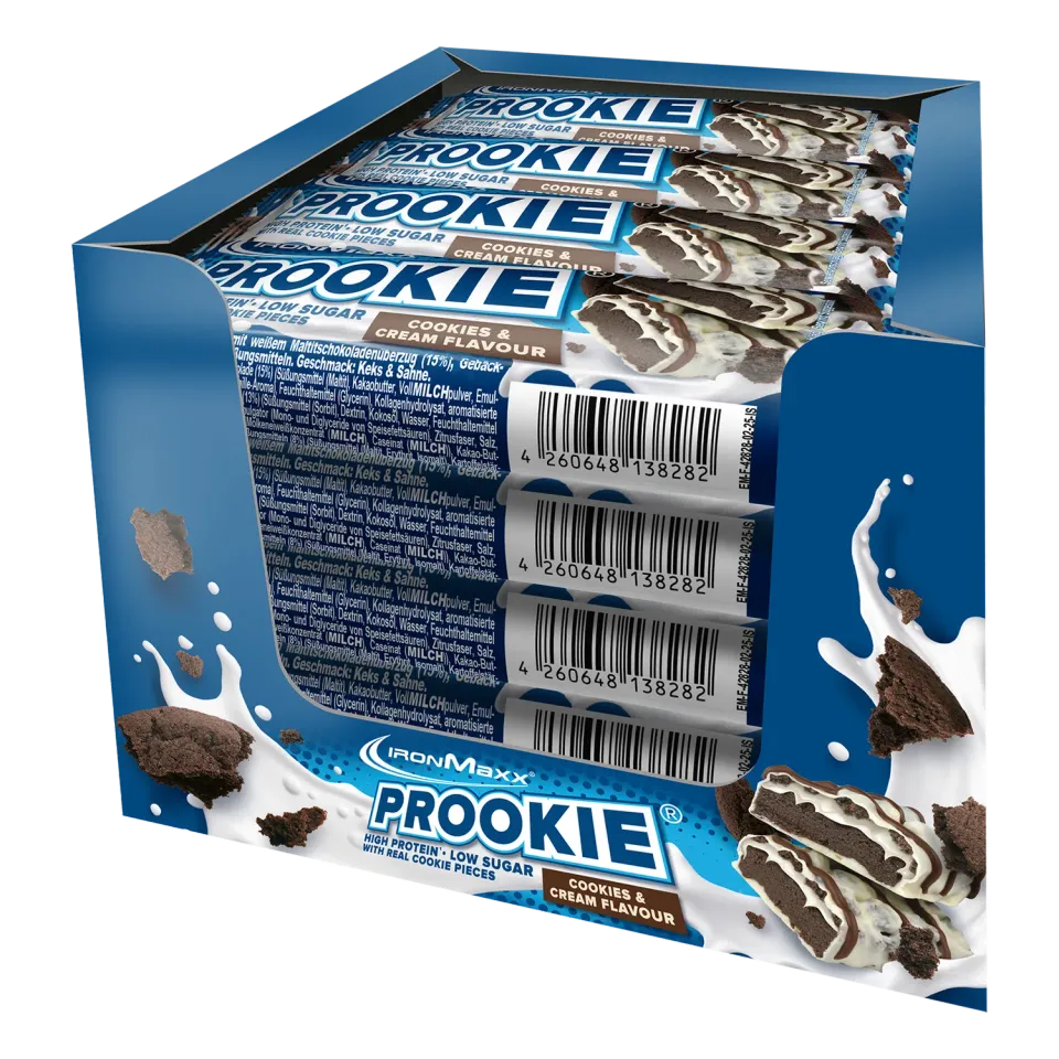 IronMaxx Prookie Cookies & Cream Proteinriegel 16x45g zuckerarm