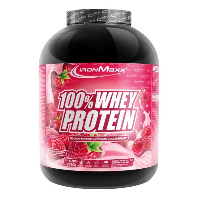 IronMaxx 100% Whey Protein 2350g Himbeere zuckerfrei