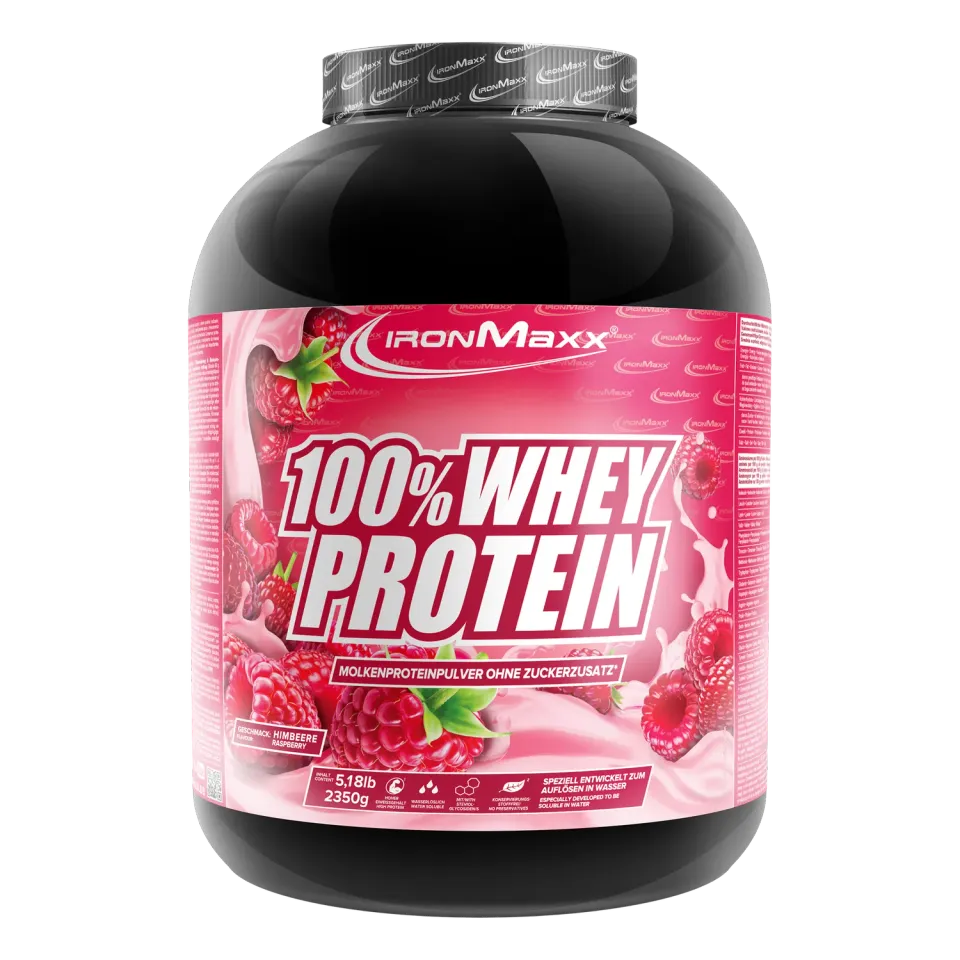 IronMaxx 100% Whey Protein 2350g Himbeere zuckerfrei