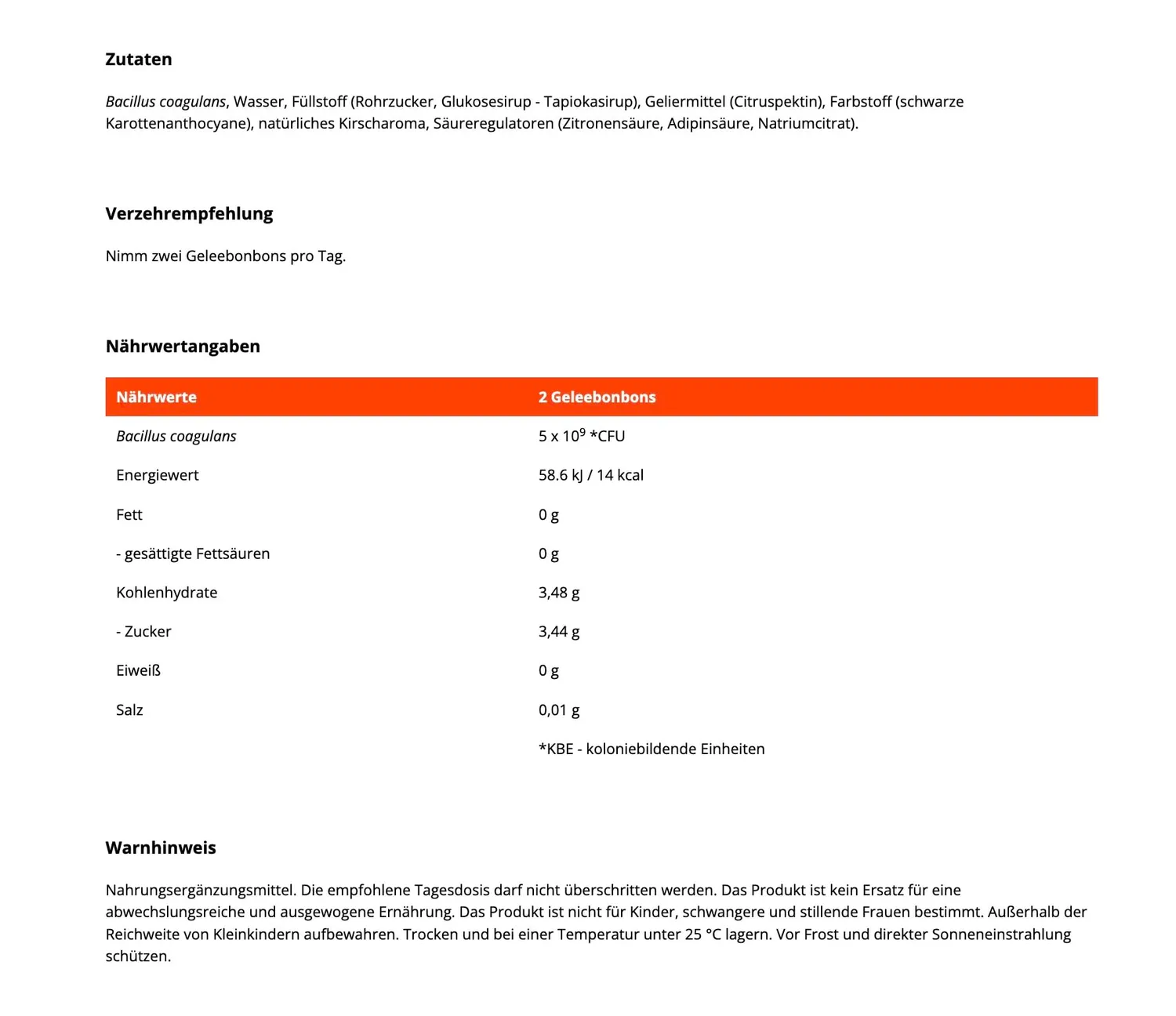 GymBeam Probiotische Gummies 60 Caps Darm 10 Mrd Kulturen