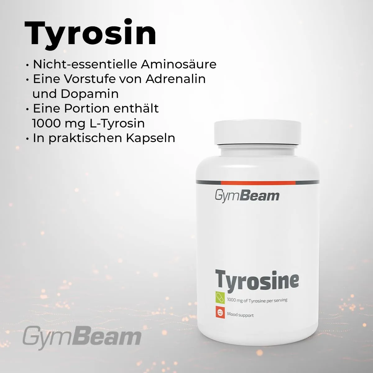 GymBeam L-Tyrosin 1000 mg Kapseln 120 Stück hochdosiert