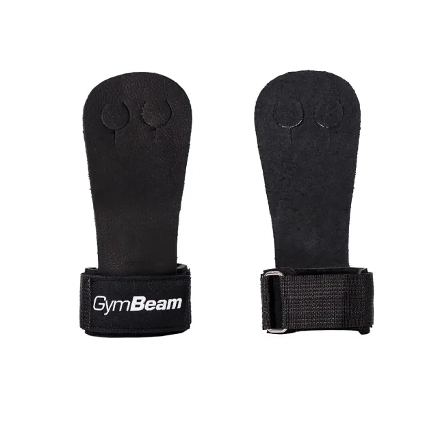 GymBeam Strong-Grip Zughilfen Leder Nylon 2-Finger