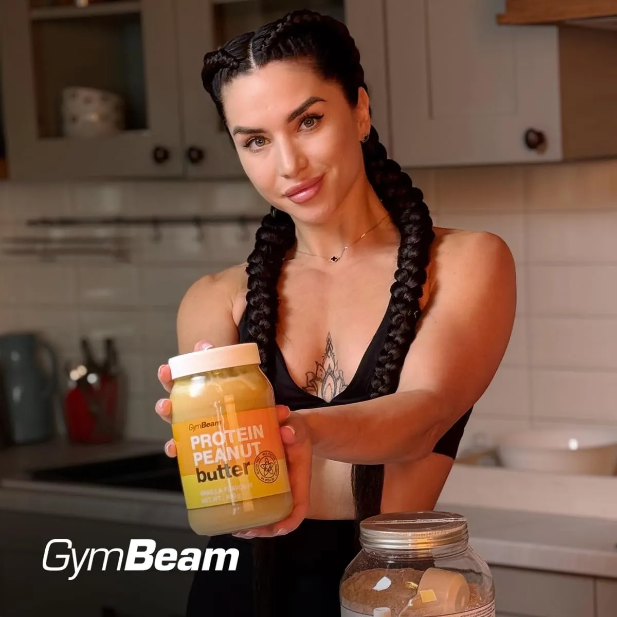 GymBeam Protein-Erdnussbutter 900 g Schokolade zuckerfrei