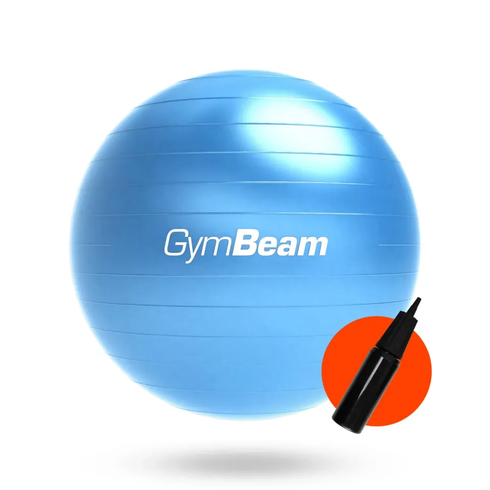 GymBeam Gymnastikball 85cm Sitzball Blau mit Pumpe