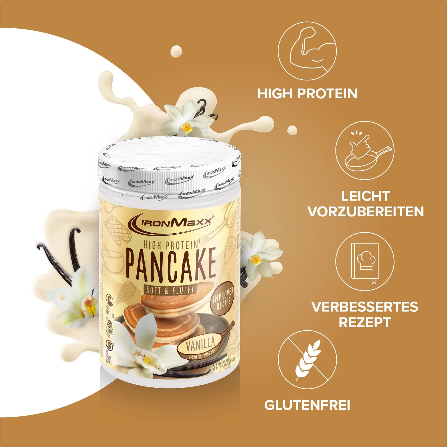 IronMaxx Protein Pancake Vanille 450g proteinreich