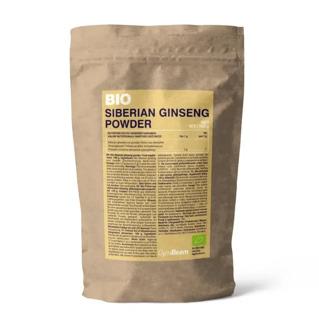 GymBeam Bio Sibirischer Ginseng Pulver 100 g