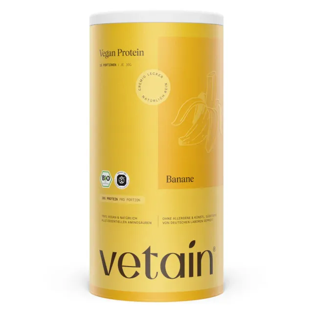 Vetain Vegan Protein Pulver Banane 540g Bio