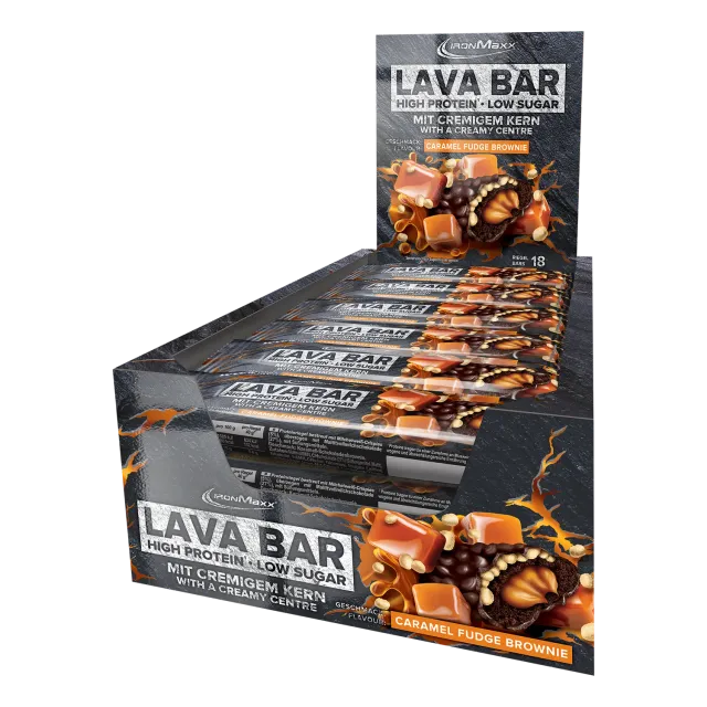 IronMaxx Lava Bar Proteinriegel 18x40 g Caramel Fudge Brownie