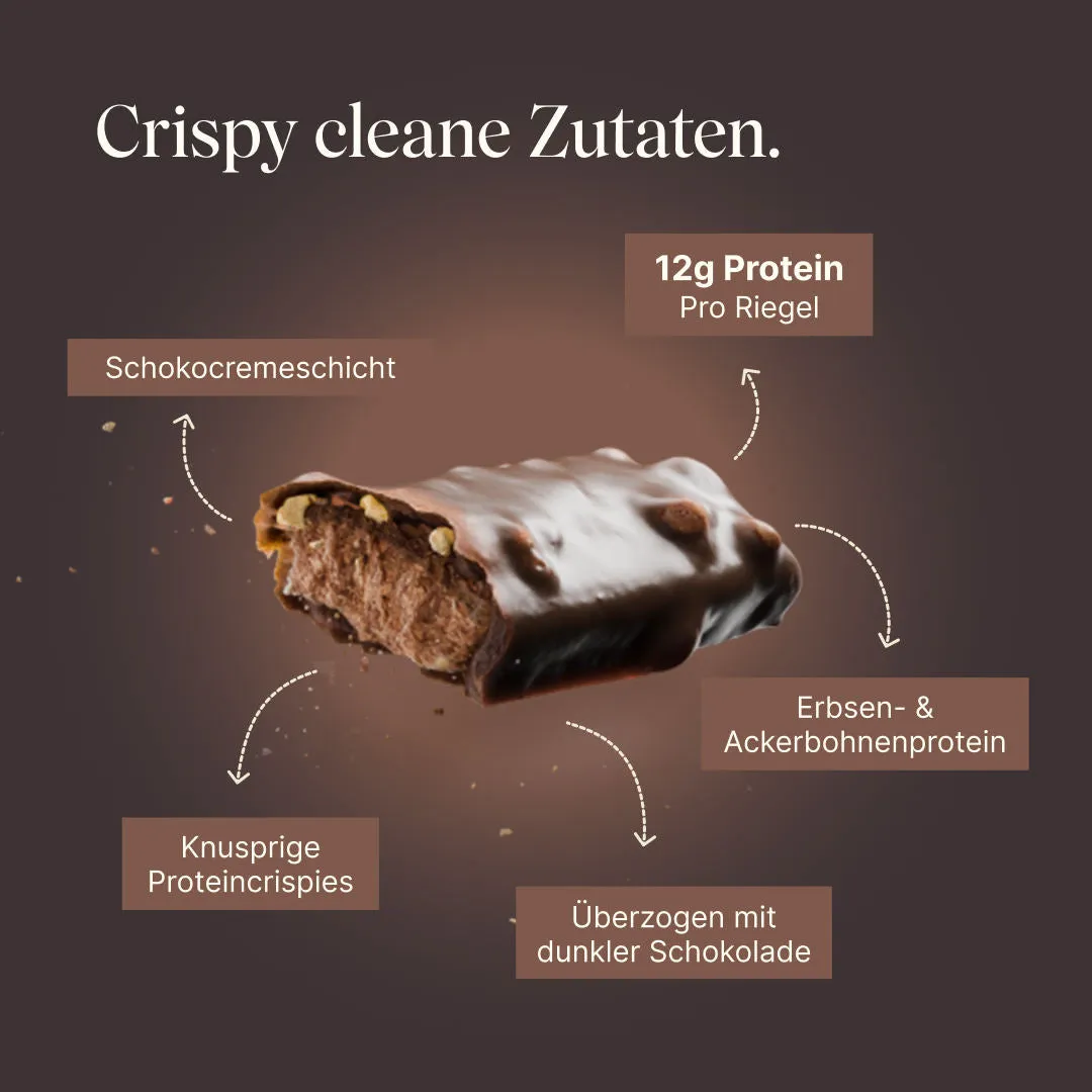 Vetain Crispy Proteinriegel Brownie Fudge 12er Pack vegan