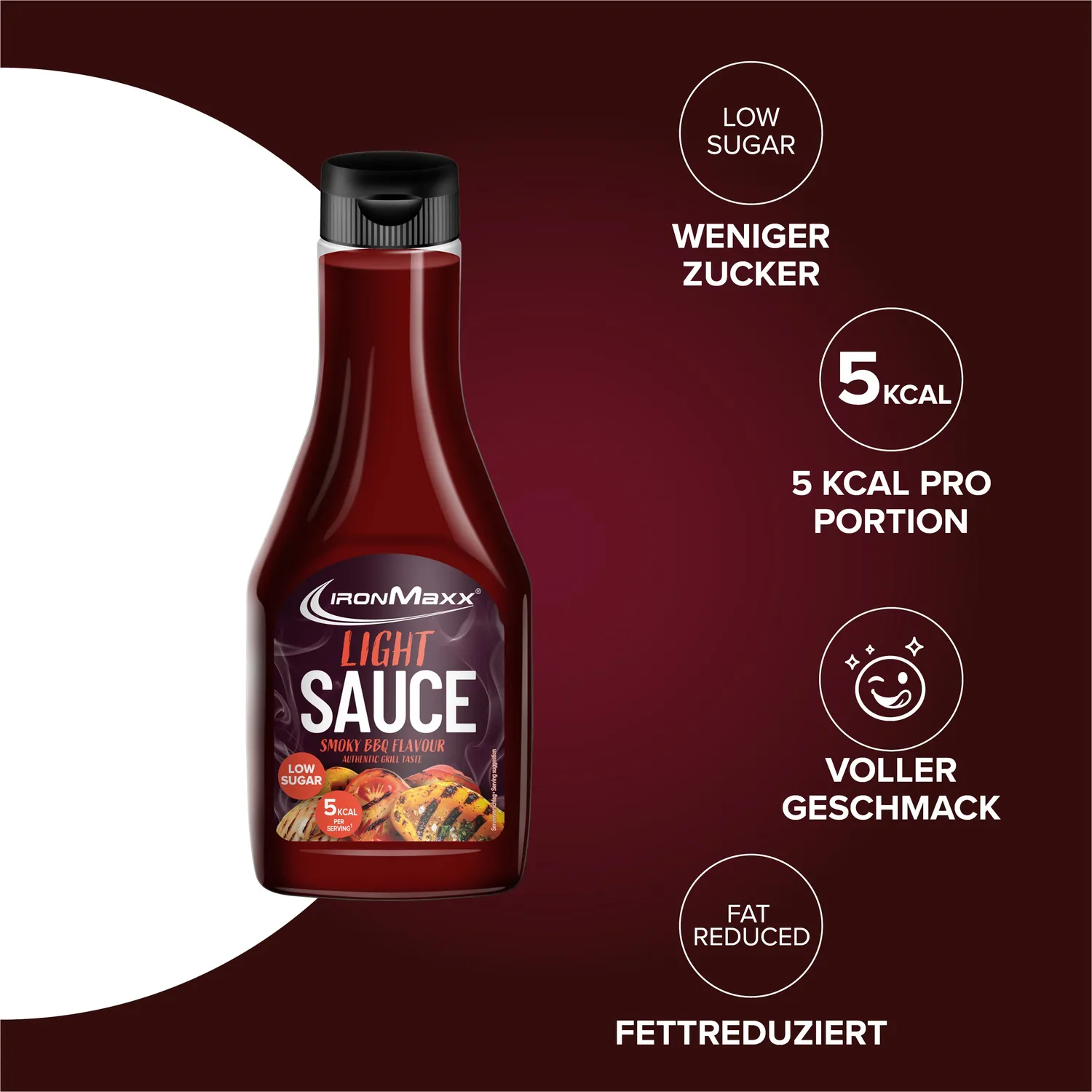 IronMaxx SqueeZero Light Sauce Smoky BBQ 285ml kalorienarm