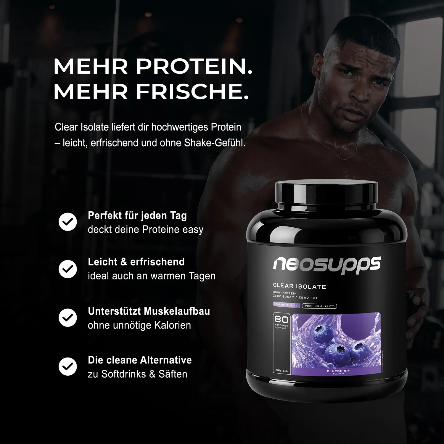 Neosupps Clear Isolate Blueberry 2000g Vorratspack