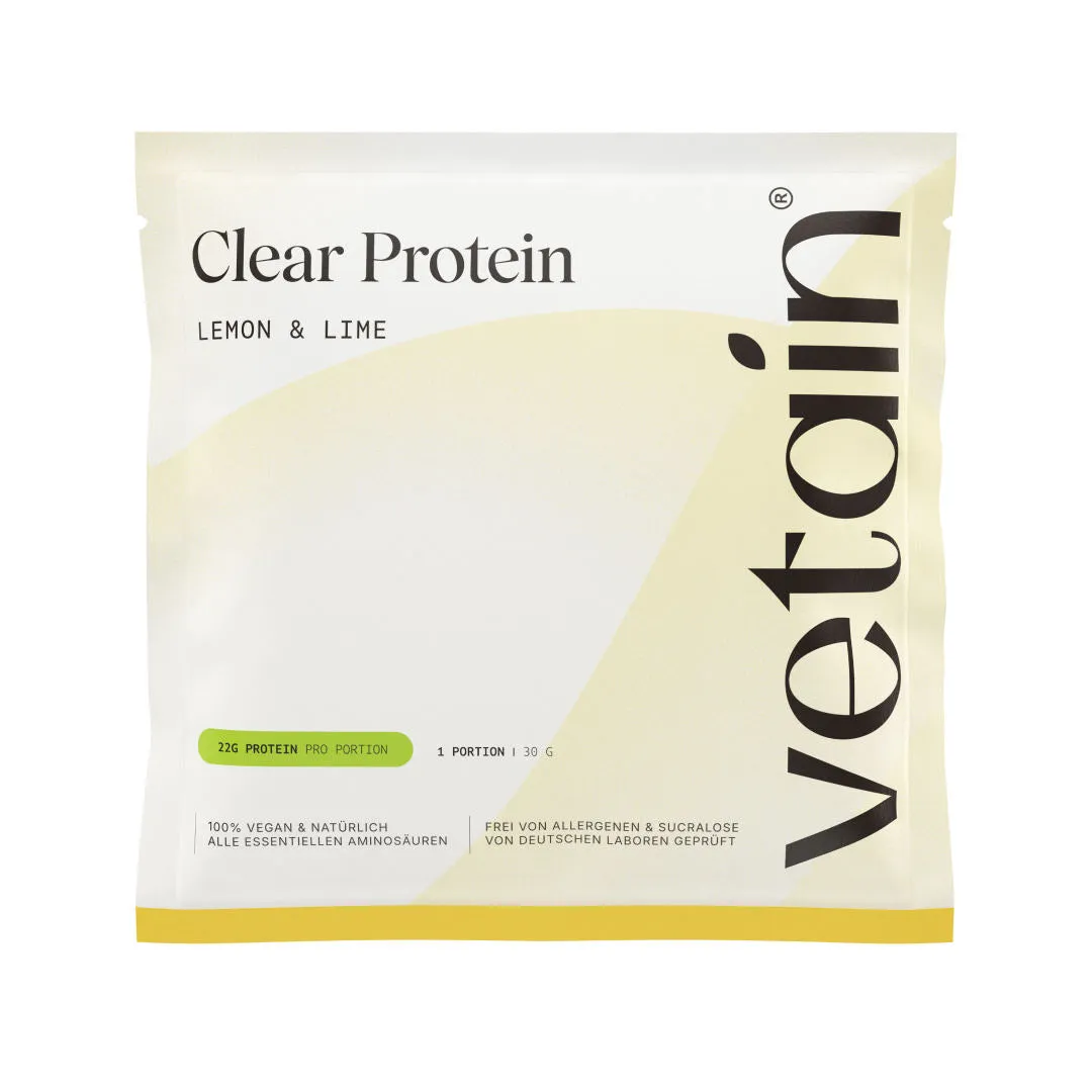 Vetain Clear Protein Probe Geschmacksprobe vegan