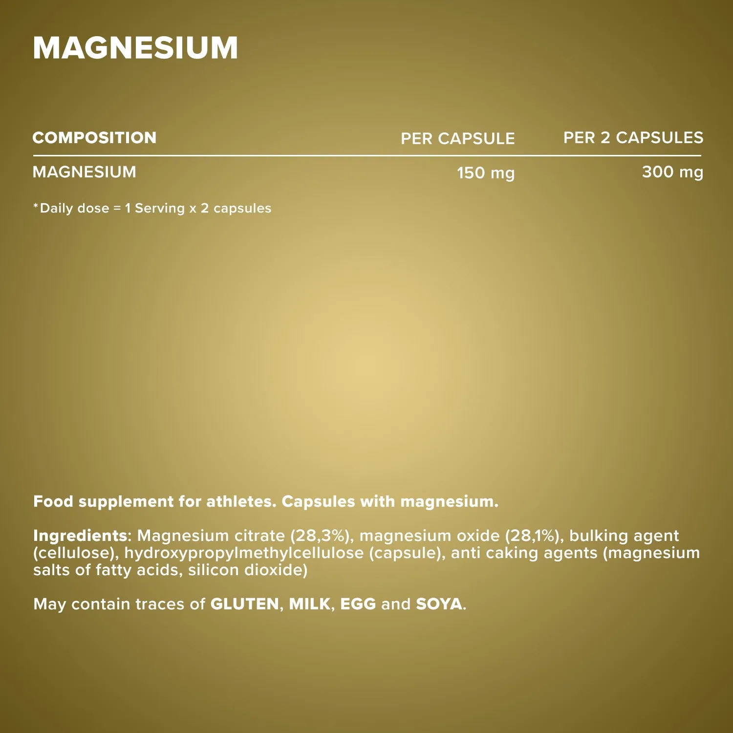 IronMaxx Magnesium 130 Kapseln 300 mg pro Portion