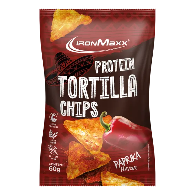 IronMaxx Protein Tortilla Chips 2.0 Paprika 60g vegan