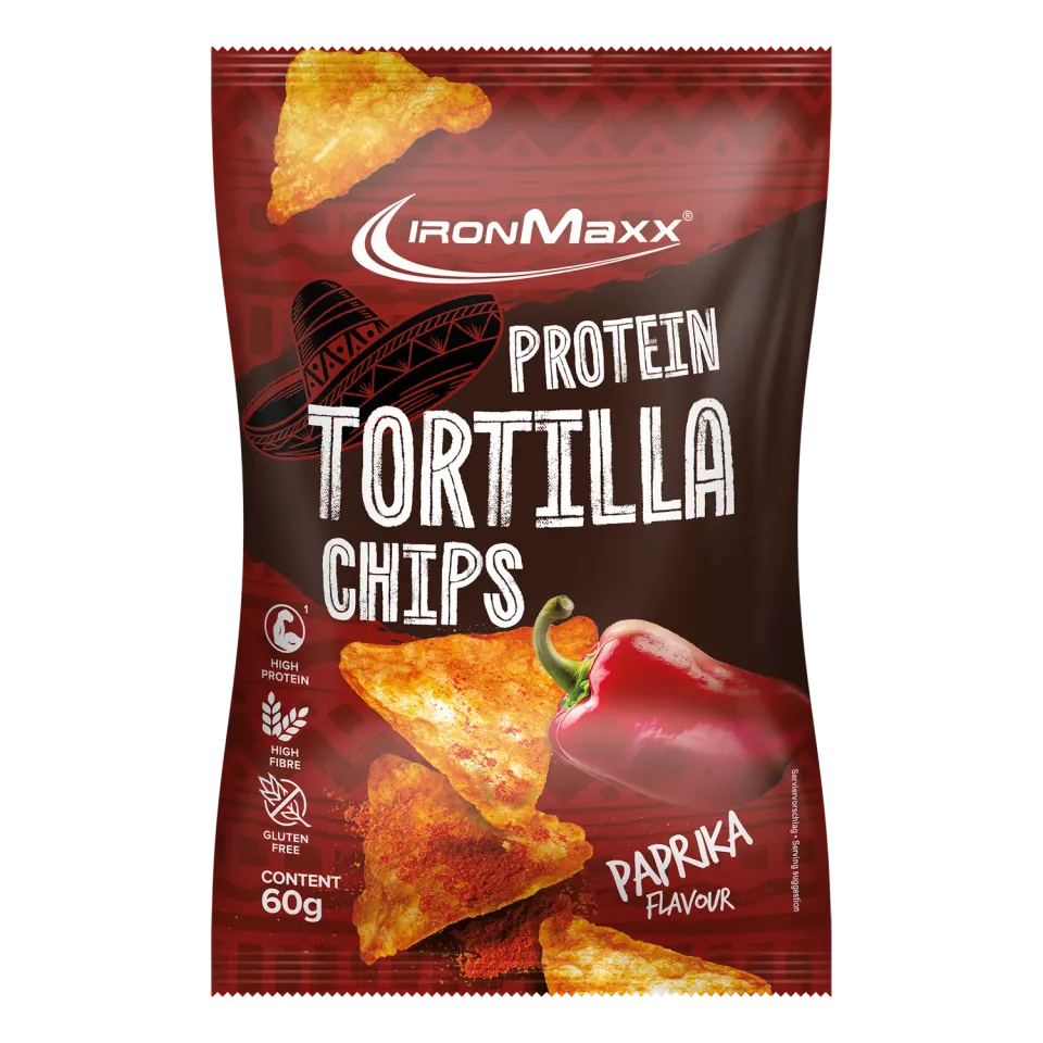 IronMaxx Protein Tortilla Chips 2.0 Paprika 60g vegan
