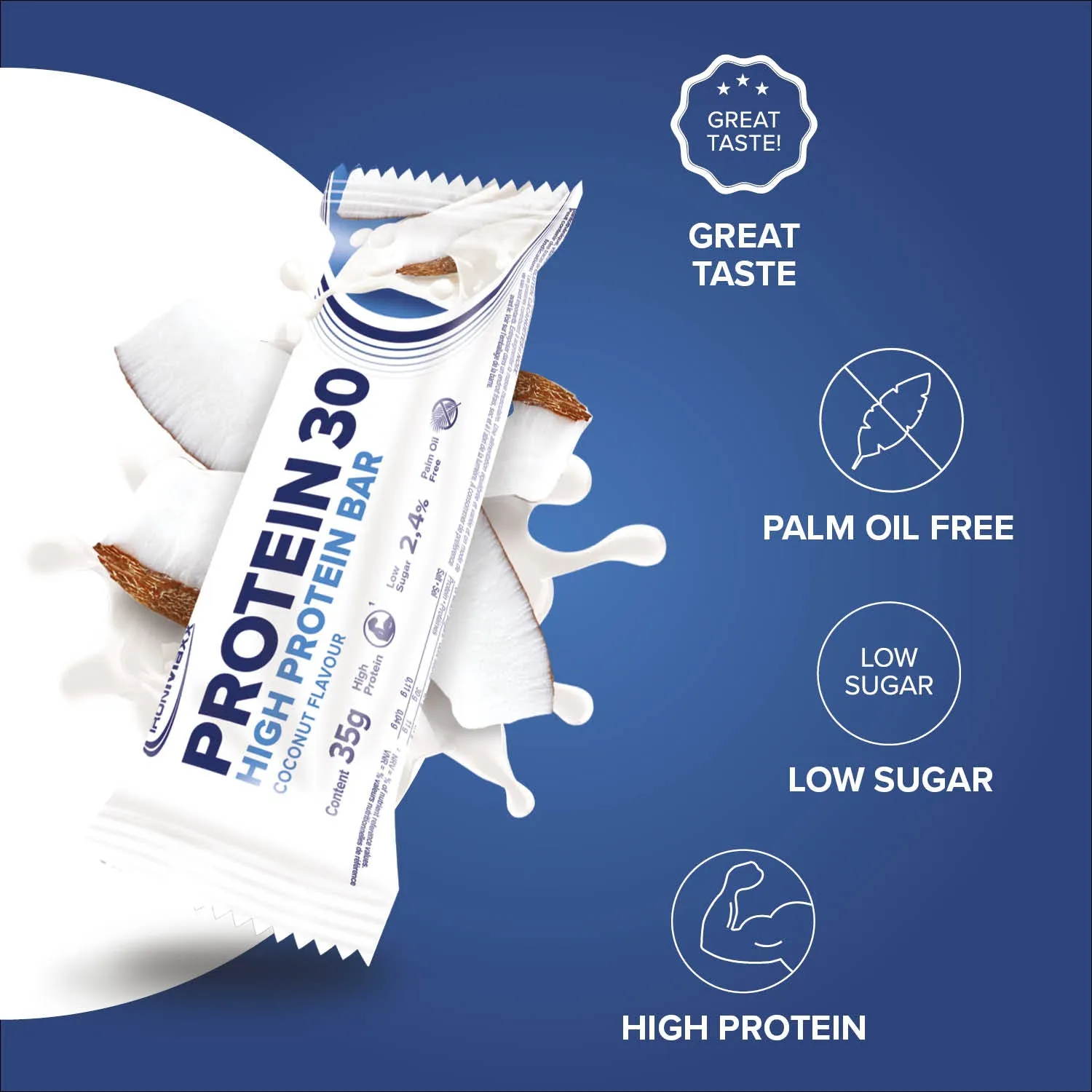 IronMaxx Protein 30 Riegel Kokosnuss 35g cremig
