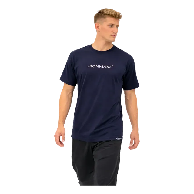 IronMaxx Sculpt Luxe T-Shirt Herren dunkelblau L Baumwolle