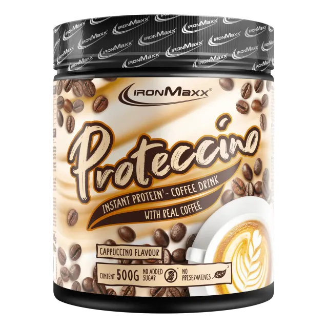 IronMaxx Proteccino Cappuccino Protein Kaffee 500g koffeinhaltig