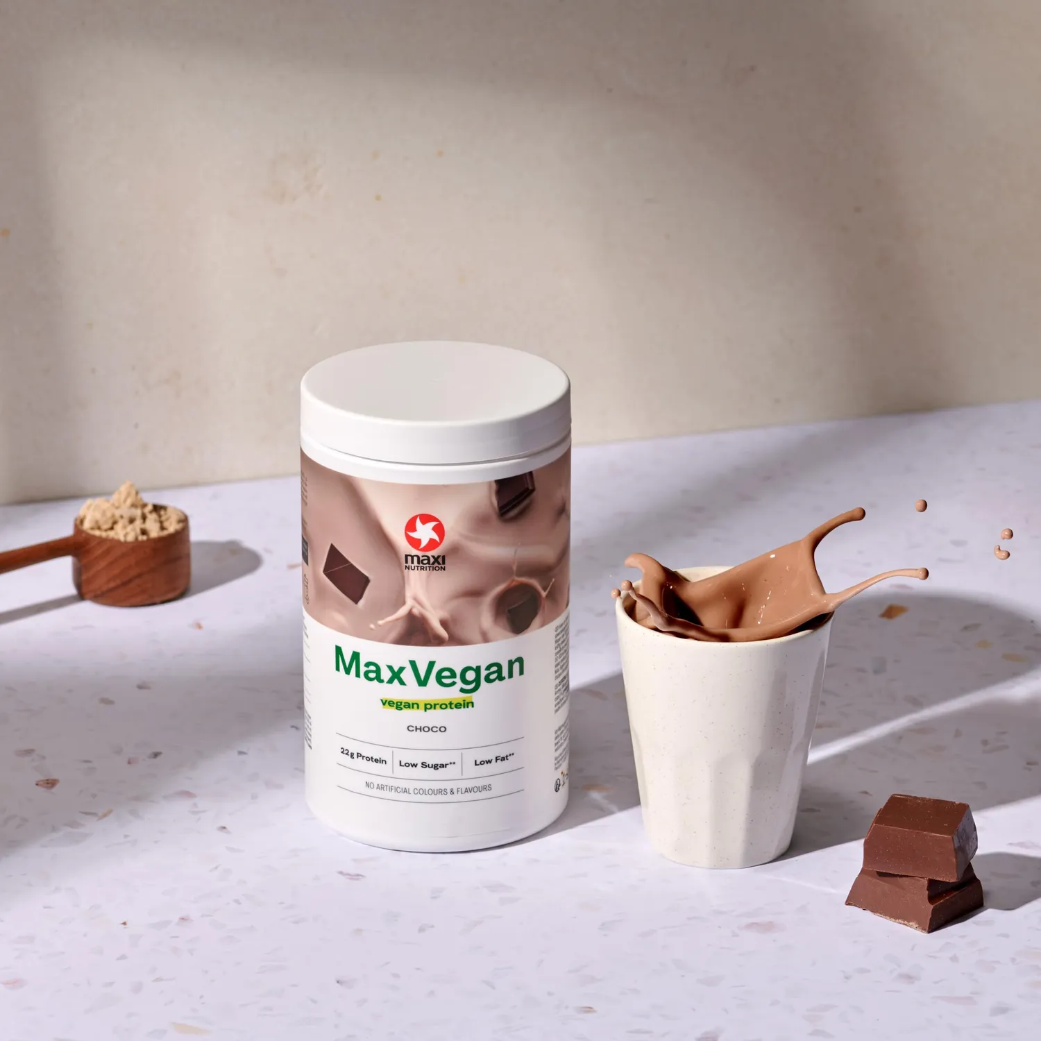 MaxiNutrition MaxVegan Protein Schoko 420g 22g Eiweiß