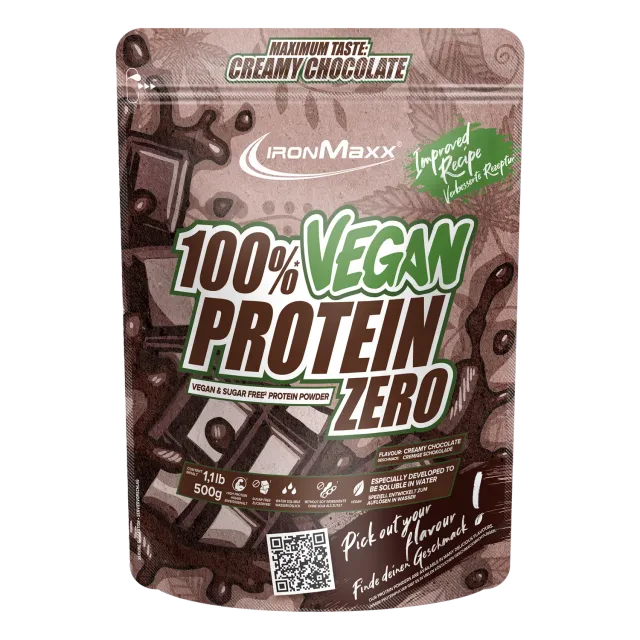 IronMaxx Vegan Protein Zero Creamy Chocolate 500g zuckerfrei