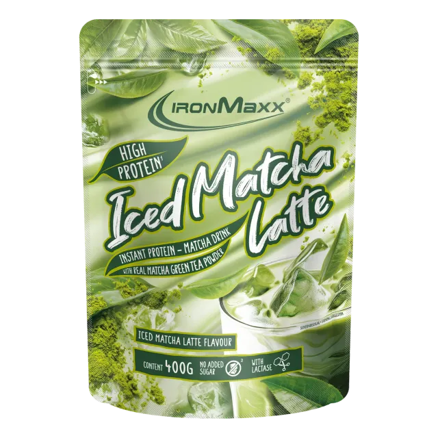 IronMaxx Proteccino Iced Matcha Latte Proteinpulver 400g