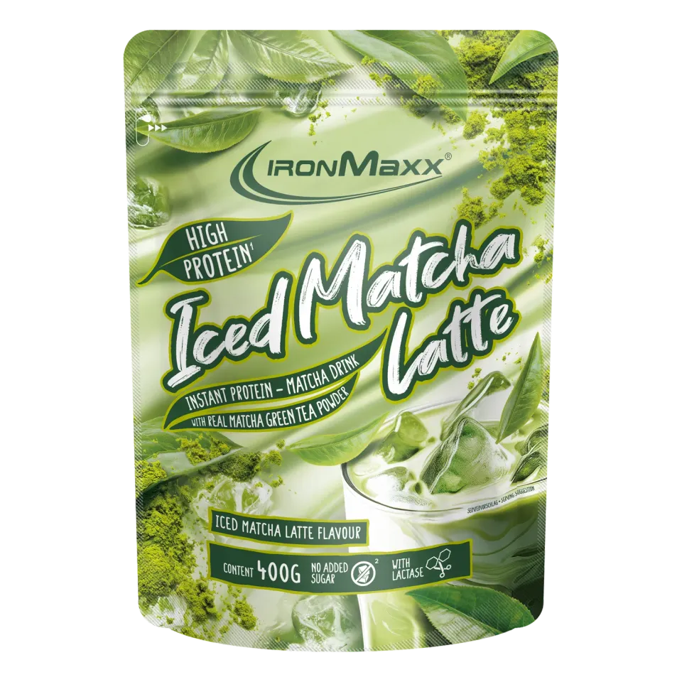 IronMaxx Proteccino Iced Matcha Latte Proteinpulver 400g