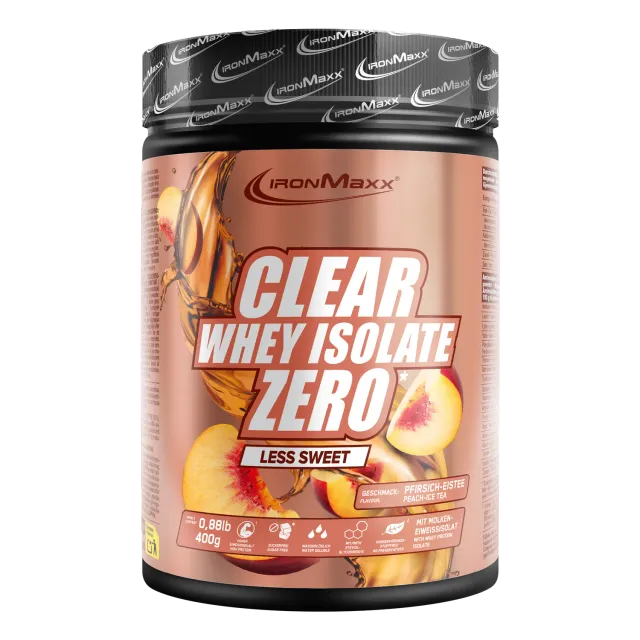 IronMaxx Clear Whey Isolate ZERO Peach Pulver 400 g zuckerfrei