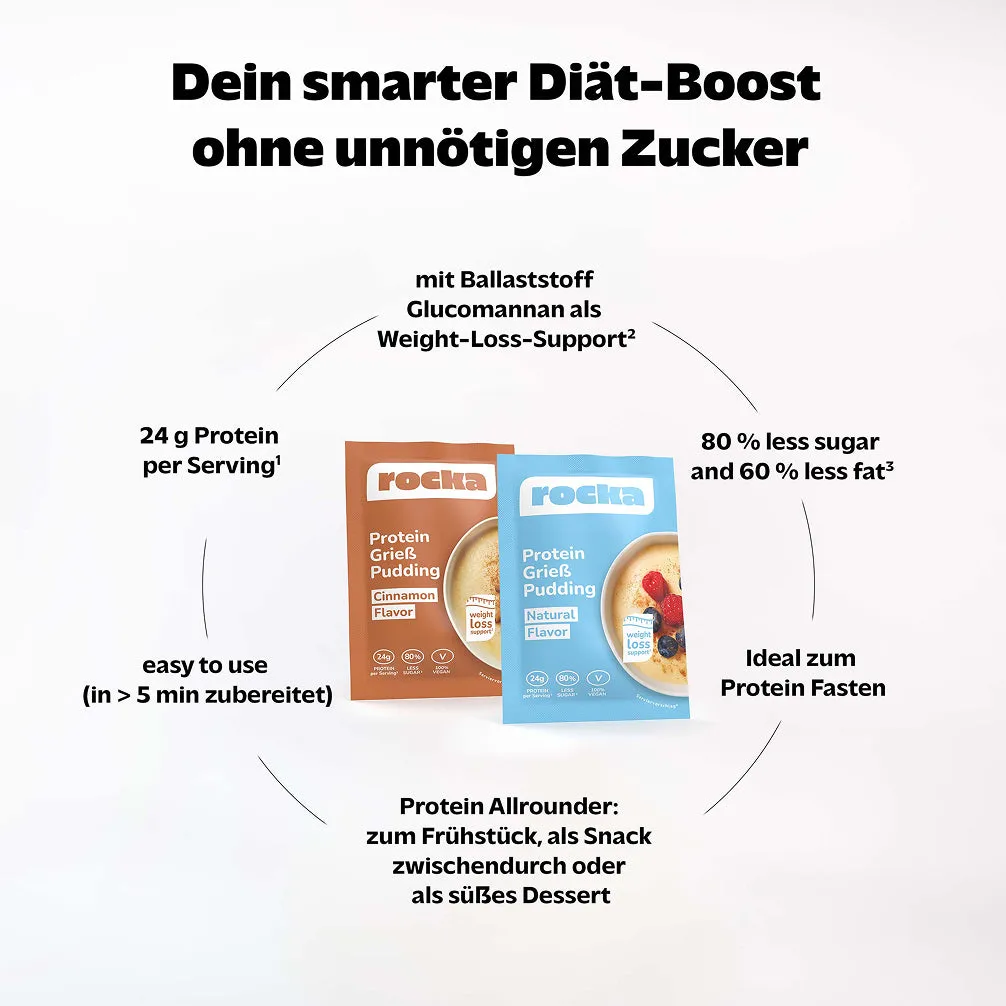 Rocka Protein Grieß Pudding 900g Original proteinreich
