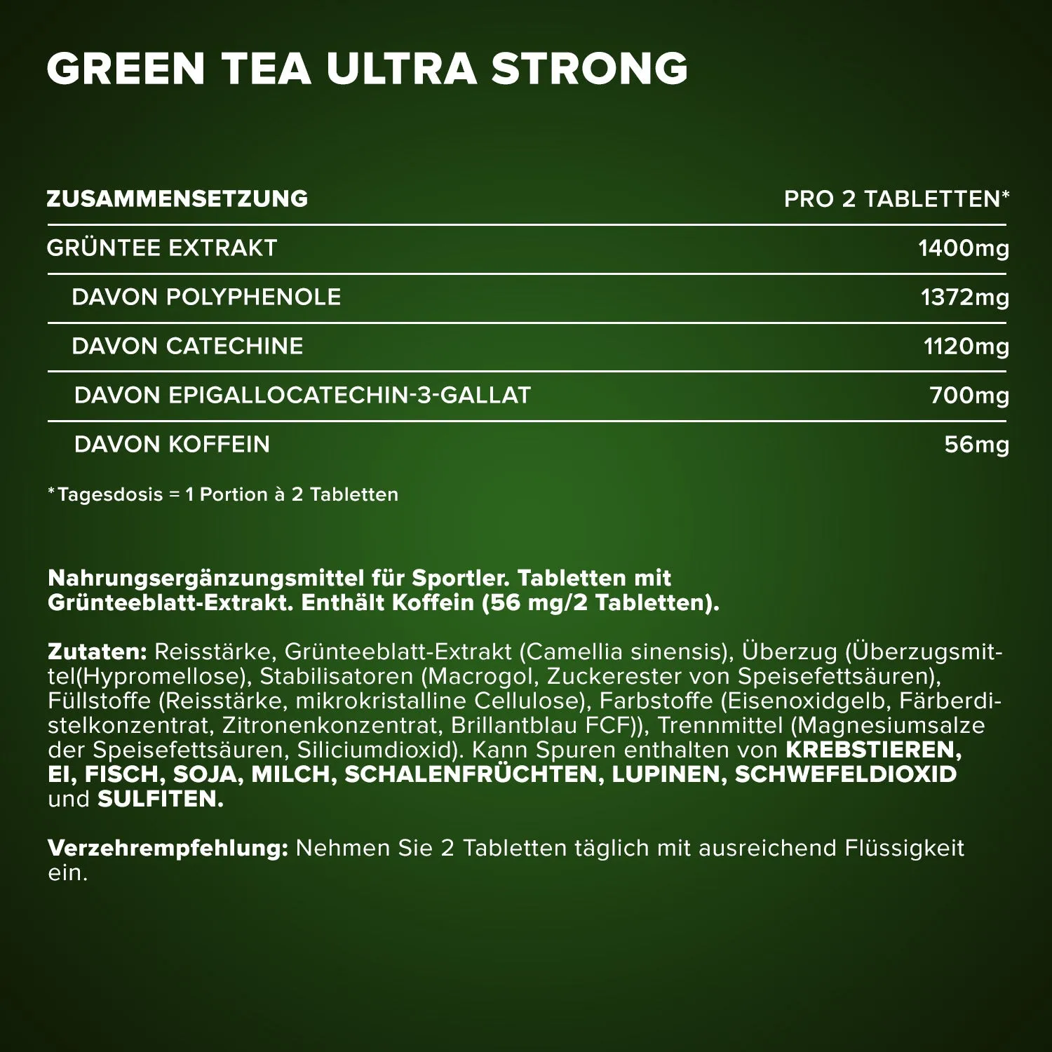 IronMaxx Hellfire Green Tea Ultra Strong Fatburner 90 Tabletten Grüntee