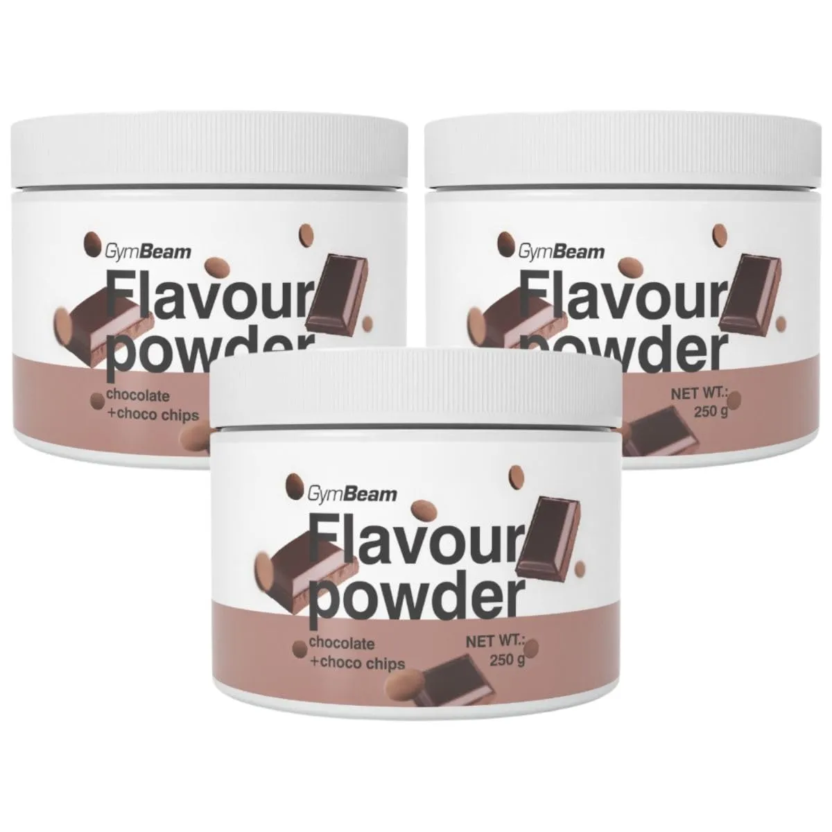 GymBeam Flavour Powder Geschmackspulver Banana Chocochips 250g kalorienarm