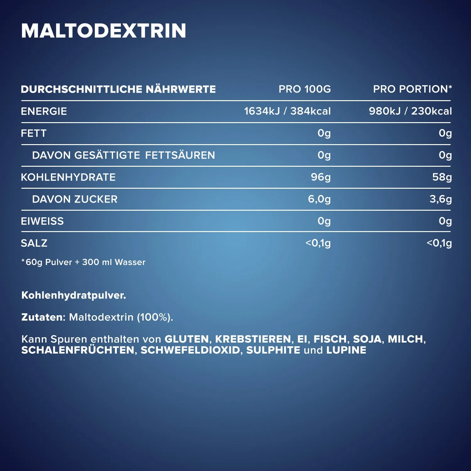 IronMaxx Maltodextrin Pulver 2000 g vegan komplex