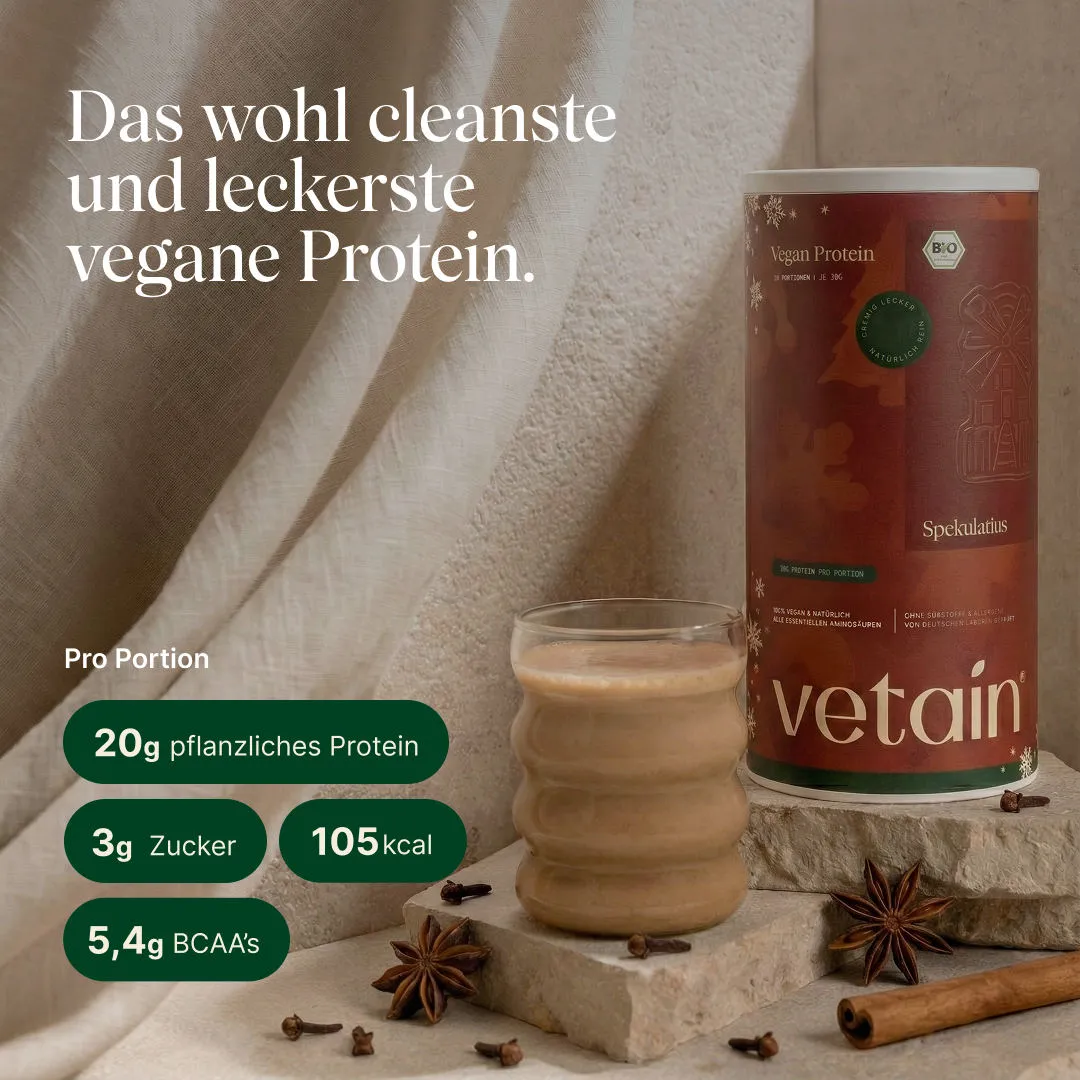 Vetain Vegan Protein Spekulatius Proteinpulver 540g Bio