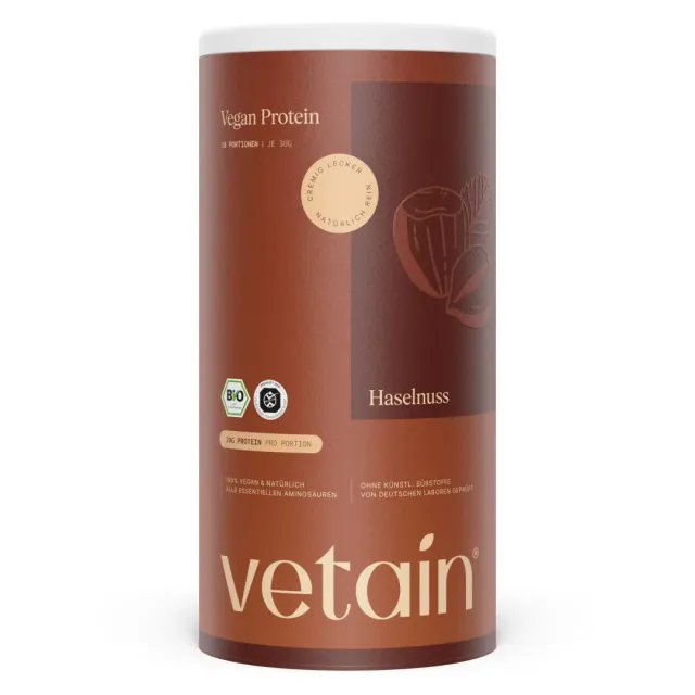 Vetain Vegan Protein Proteinpulver Haselnuss 540g Bio
